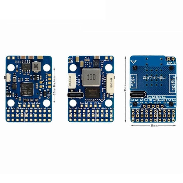 G474-HELI Fly RC Helikopter Flybarless Controller SPL06L