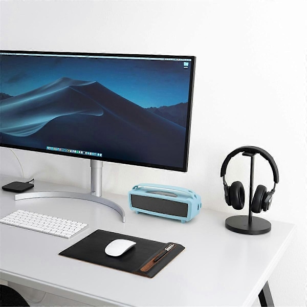 Silikonskyddsfodral för SoundLink Mini/Mini II Bluetooth-högtalare, bärväska med axelrem blå