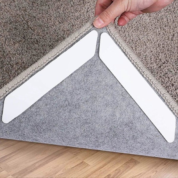 4/8/10/12/16 st Ladder Carpet Halkskyddsdekaler Halkfri Matttejp Återanvändbara Tvättbara Grippers Tvättbara Matttejper White 12pcs