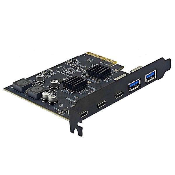 PCI Express X4 till 3 Port Typ C + 2 Port USB3.2 Gen2 10Gbps Adapter