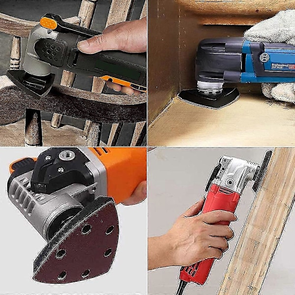 4 stk. slibepuder 80 mm til fastgørelse af puder, multiknivblade oscillerende multiværktøjstilbehør fo