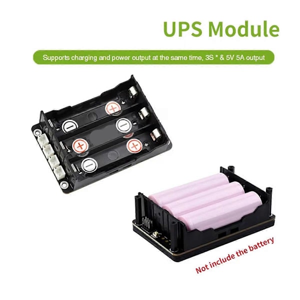 Stöd 18650 Li-batteri Avbrottsfri strömförsörjning Via Buss Eu-kontakt