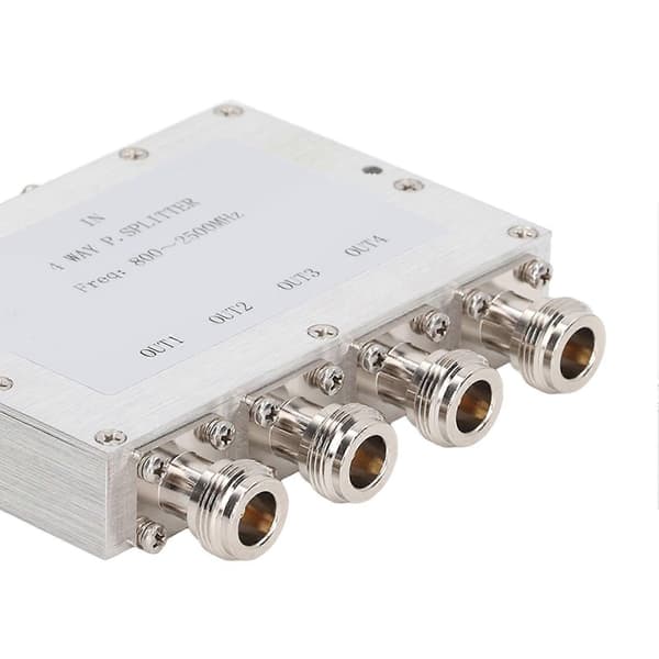 RF-effektdeler 4-vejsdeler 800~2500MHz 35W Signalmodul Lavt tab N-type interface