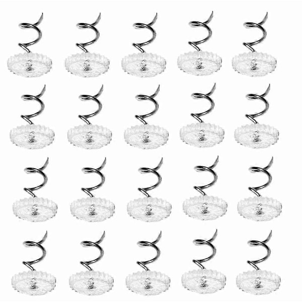 100 st Klara Huvuden Twist Pins för Klädsel, Överdrag och Sängkjolar, 1,27 cm Sängkjol Pins