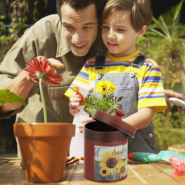 1 stk. opbevaringsboks i retrostil, kreativ urtepotte, blomsterbakke i jernkunst til hjemmet