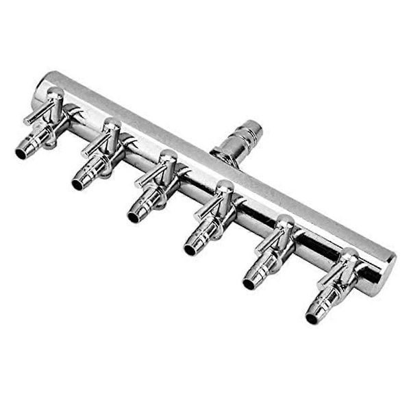 Akvarie Luftkontrolventil, Akvarie Luftventil, Metal Rustfrit Stål Fordelingsventil, Luftstrømsfordeler Splitter Til Luftpumpe