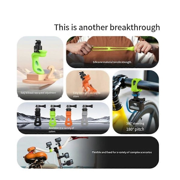 Actionkameramontering Flexibelt Fäste för Grön
