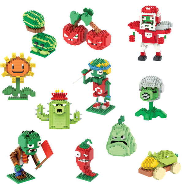 Barnleksak Plants Vs Zombies Byggklossar Pussel Sömnadsleksaker javelins zombie