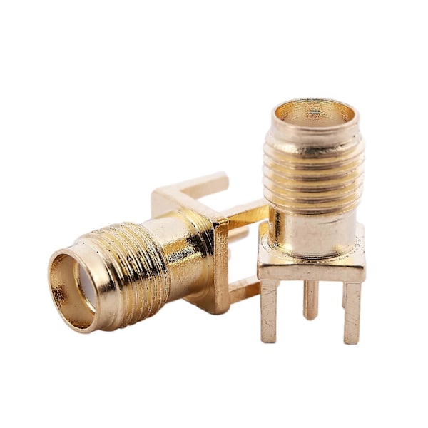 10x SMA Hona Jack Löda PCB Montering Rak RF Kontakt Guld