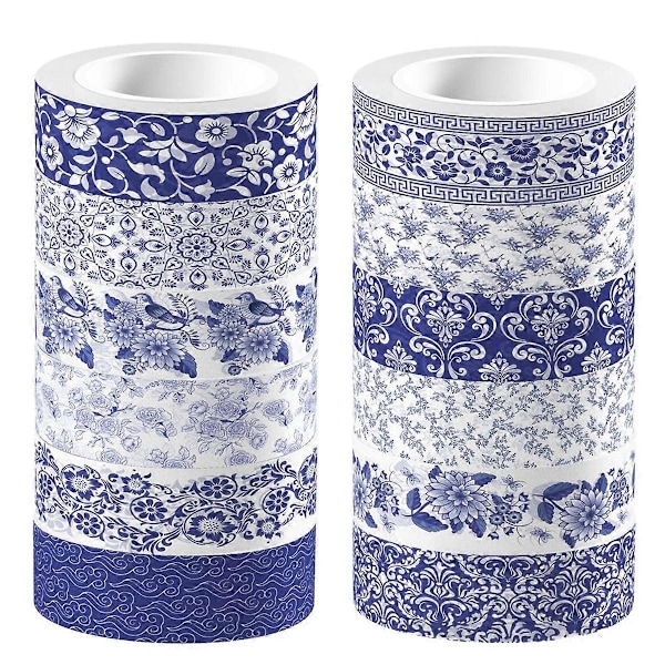 12 Rullar Sjöjungfru Washi Tejp Scrapbooking Material Maskeringstejp