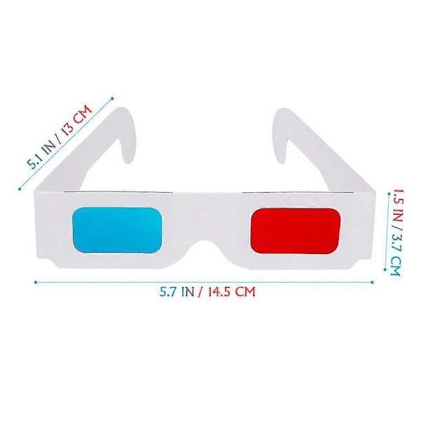 40 kpl Paperilasit Universaali 3D Anaglyph Lasit Elokuva Teatteri Anaglyph 3D Lasit