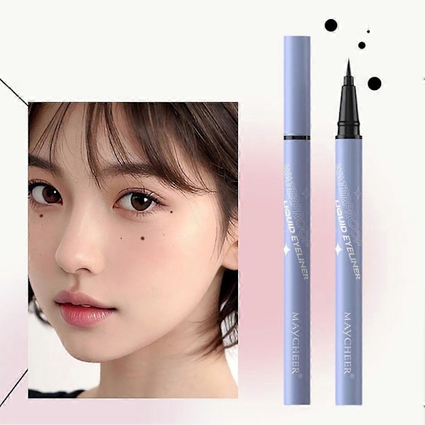 Paksu Musta Silkkimäinen Eyeliner Nestemäinen Kynä Pitkäkestoinen, Ei Leviä