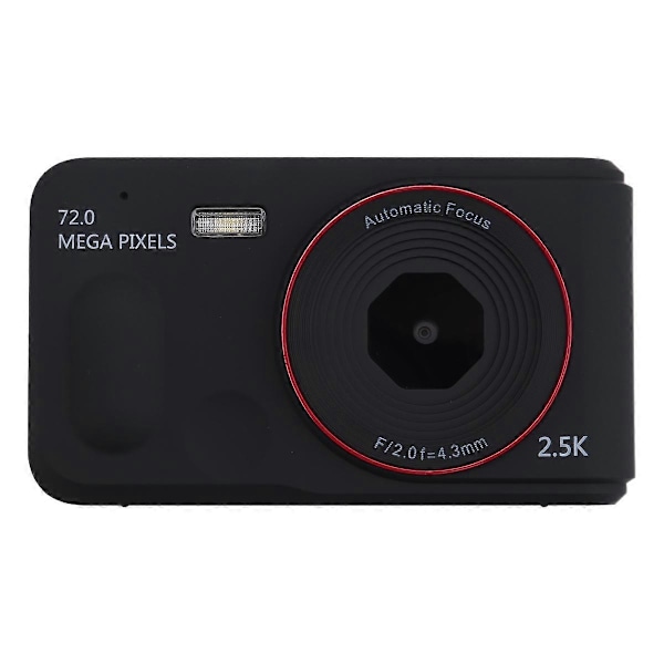 Digitaalikamera 16x digitaalinen zoom automaattitarkennus 2.5K HD 72MP musta
