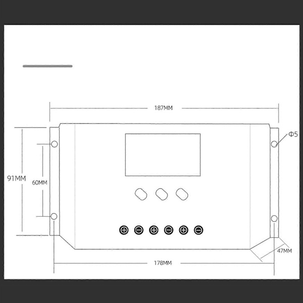 Aurinkosäädin MPPT 12V 24V LCD-näyttö Kattavat suojaustoiminnot Aurinkosähkösäädin aurinkosähköjärjestelmälle 30A