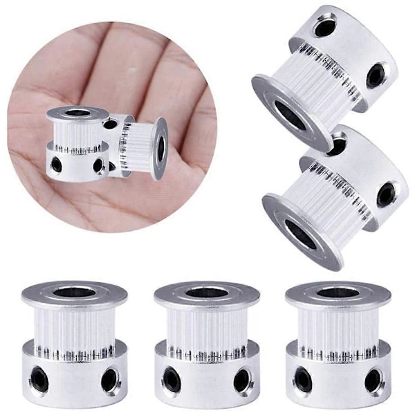 5 stk. 20 Tænder 10 mm Bredde Tandrem Aluminium Legering Remskive Egnet til CR10 CR6 SE 3D Printer (Hul 8 mm)