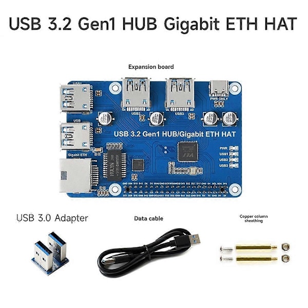 för USB 3.2 Gen1 HUB ETH HAT Expansionskort