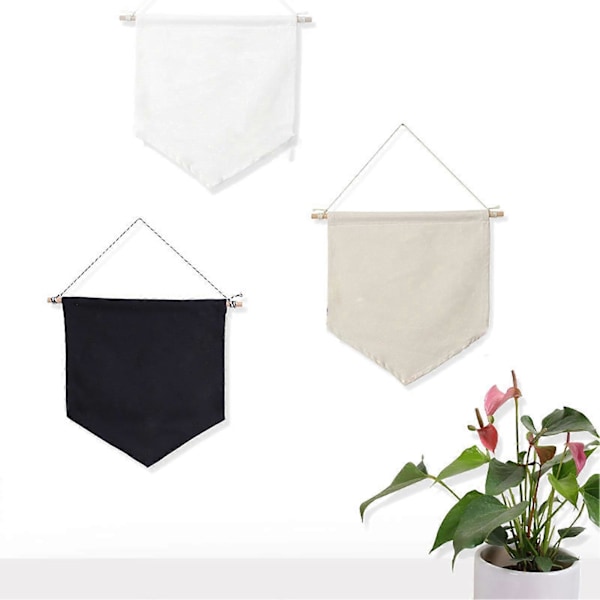 Nordisk Bomull Brosch Nål Märke Hållare Hängande Väggförvaring Display Banner Flagga Grey M