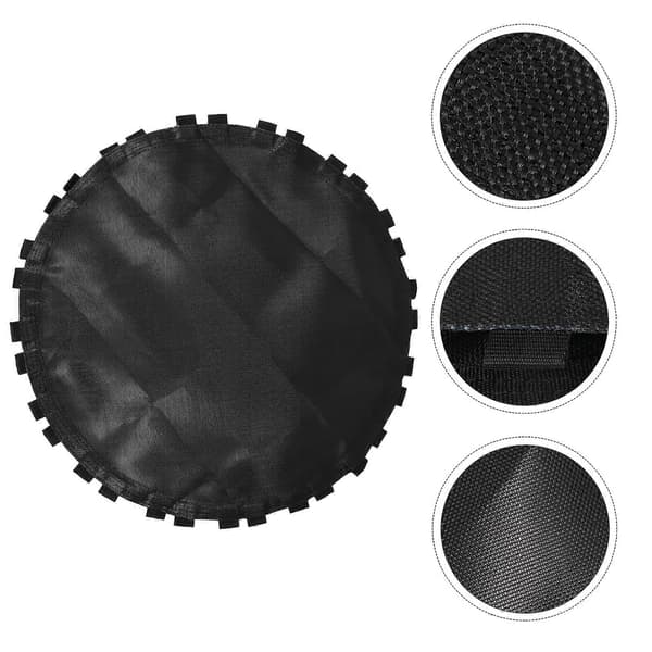 1 stk Sort Trampolin Udskiftningshoppematte Rund Trampolinmatte med Kroge