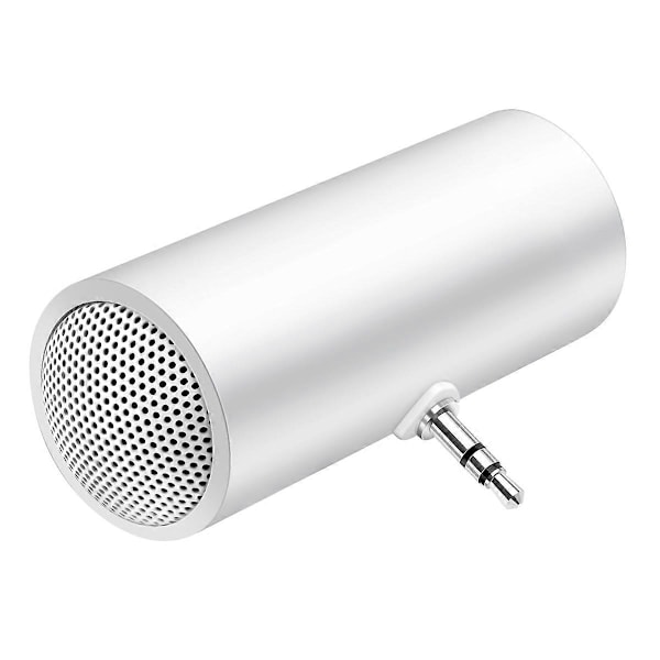 3,5 mm Stereo Mini Högtalarförstärkare för Mobiltelefon Surfplatta PC - Vit
