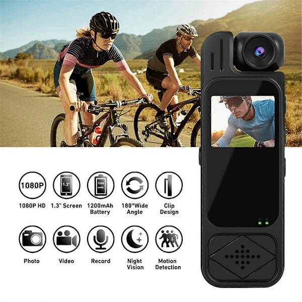 1080P HD Mini Kamera Bærbar Digital Videooptager Kropskamera