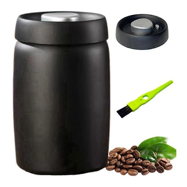 Kaffevakuumburk Förseglad Matförvaringsbehållare Svart