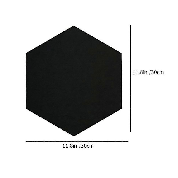 12 st DIY Hem Dekorativ Filt Board Hexagon Akustikpanel Självhäftande Väggdekal