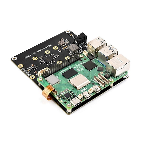 5 PCIe - 4-CH M.2 NVMe -sovitinkortti EU-pistokkeella