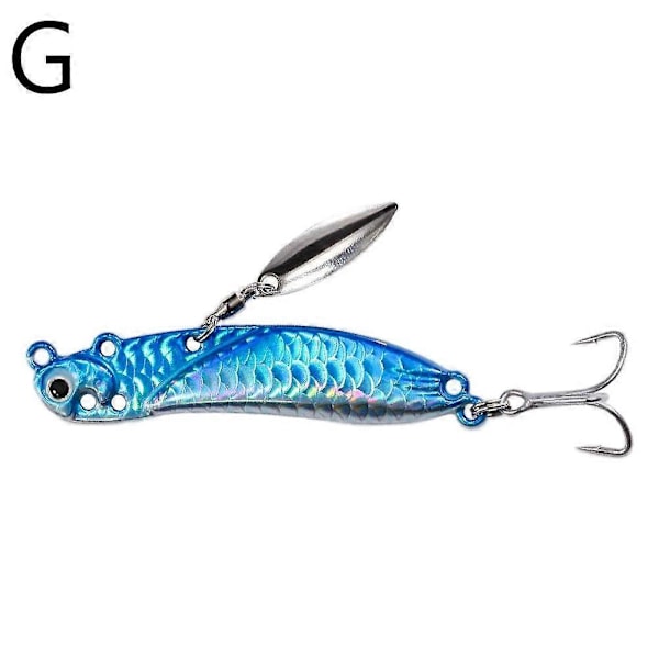 Fiskedrag Vibrationssked Hårda Beten Jigg Paljett Crankbait Wobbler Swimbait Blue