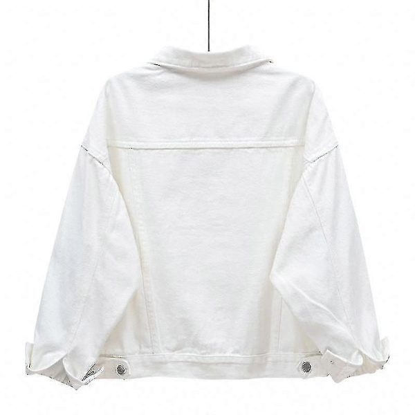 Denimjacka för dam WHITE 3XL