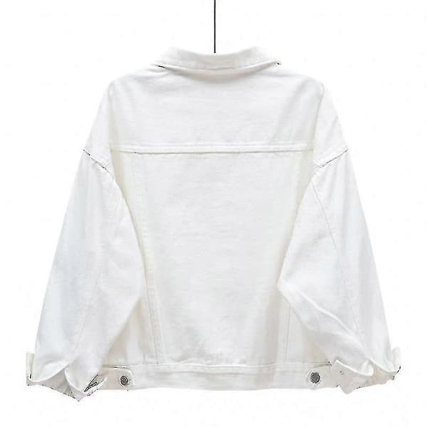 Denimjakke for kvinner WHITE XL