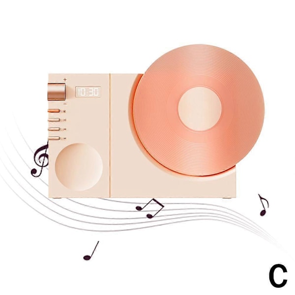 Aika Bluetooth-kaiutin Pöytämallinen Retro subwoofer Pyörivä Syntymäpäivälahja Pink