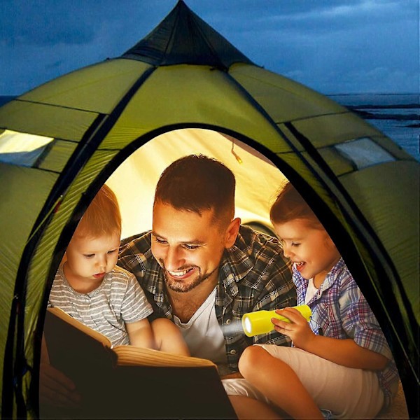 9-LED Ficklampa 12-Pack Mini Ficklampa Med Snodd, Små Ficklampor LED Ficklampa (Blå-Grön-Rosa-Gul-3 Stycken)