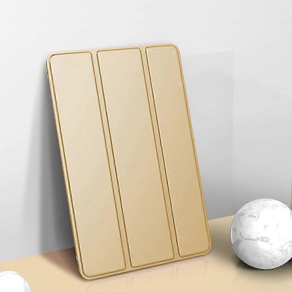 Smart Fodral Kompatibelt Med Ipad Air 2 Genomskinligt Frostat Baksida Magnetiskt Skydd - Guld