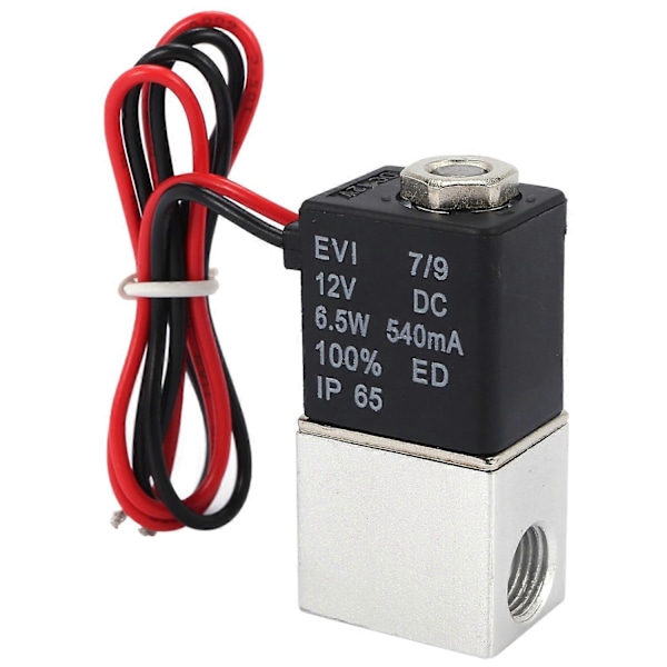 DC12V Solenoidiventtiili 1/4 tuuman 2-tie normaalisti suljettu pneumaattinen venttiili
