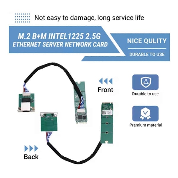 M.2 B+M KEY - Single Port 2.5G Copper Cable I225V B3 Ethernet -sovitin