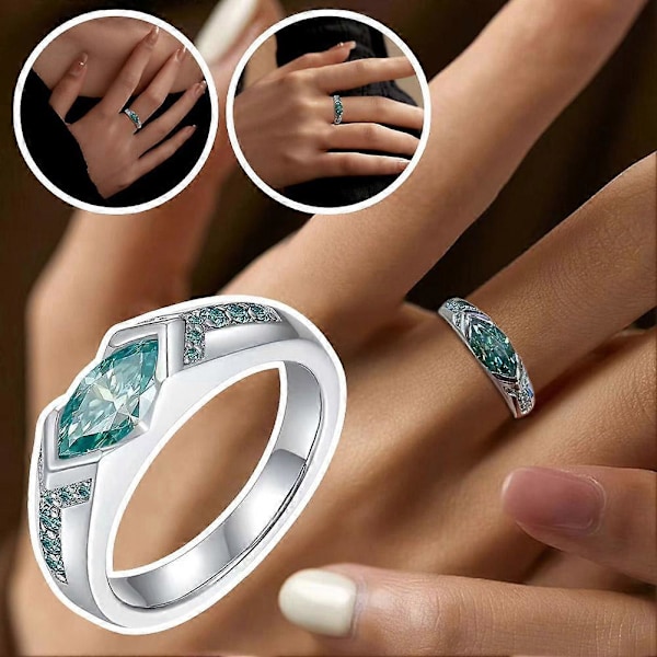 Magnetiska Moissanite Ringar Magterapi Lymfdränage Terapi Titanjonringar
