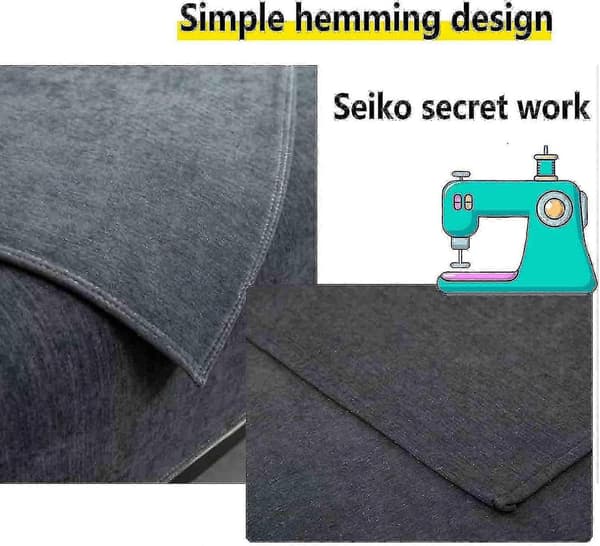 Sklisikker vintage sofabeskyttelse sofateppe Dark Grey 90x180cm