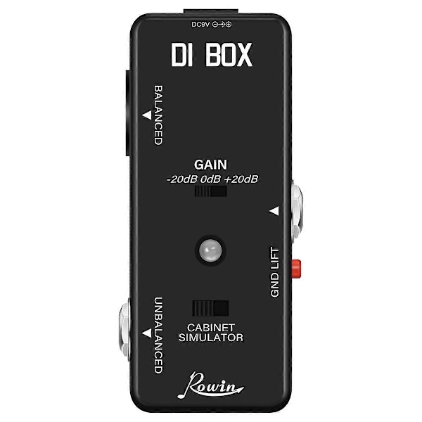 DI BOX LEF-331 Micro-DI med Cab Sim och Gain Gitarr Effekt