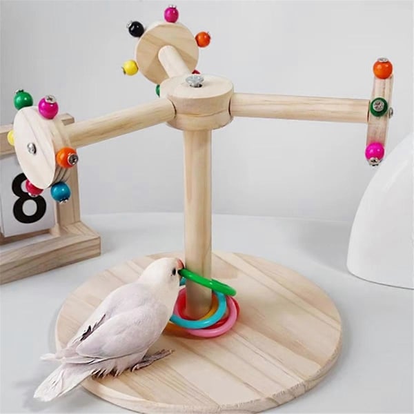 Fågelpinne Ställ Pinne Leksak för Sparv Roterande Väderkvarnsdesign Fågelklo Slipställ för Cockatiels Macaws