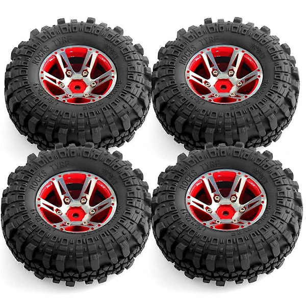 4stk Metall Beadlock Hjul Fälg för 1/10 RC Crawler Bil