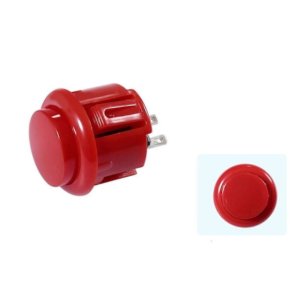 10 st Arkadknappar 24 mm Responsiva Arkadknappar Röda