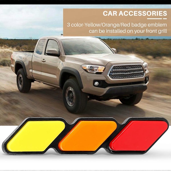 Tri-Color Front Grill Badge Emblem för 4Runner