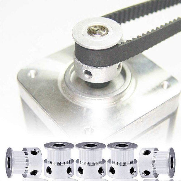 5 stk. 20 Tænder 10 mm Bredde Tandrem Aluminium Legering Remskive Egnet til CR10 CR6 SE 3D Printer (Hul 8 mm)