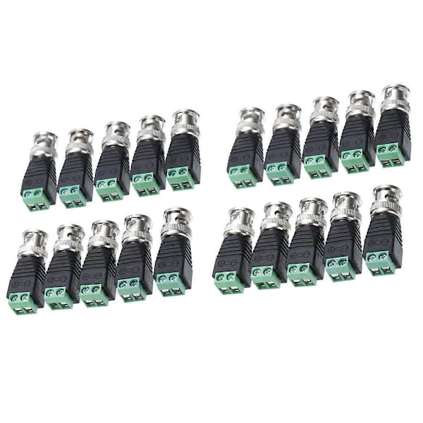 BNC Hane Balun Kontakt 20st Koaxial Cat5 till BNC Hane Kontakt