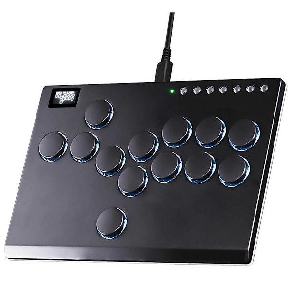 13 Tangenter Arkadspak All-Knapp Kontroller Joystick Kontroller Svart