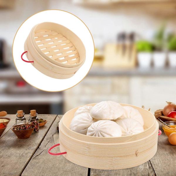 Bambu-höyrystin Höyrytetyt sämpylät Höyrystinkori Dumpling-höyrystin Höyrykori Bambu-dumpling-höyrystin