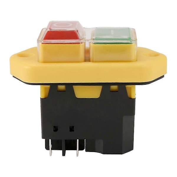YH02-A Elektromagnetisk Strömbrytare 220V 15A 5PIN Start Tryckknapp för Maskinverktygsutrustning Vattentät Panel