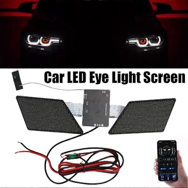 LED Devil's Eye Angel's Eye Skärm Bil Dimljus Dekoration Ljus Dynamisk Cool