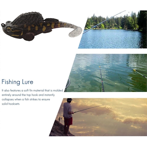 Mjukt Fiske Mjukt Bete Bly Jigg Dark Sleeper Swimbaits Fiskedrag