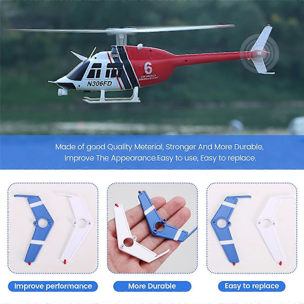 2 ST RC Leksakshelikopter Uppgradering C138 Vertikal Vinge Set